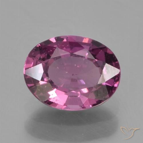 1.18ct Naturale Rosso lampone Granato rodolite, Ovale, VS
