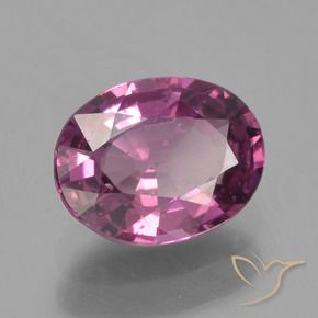 Granato rodolite Rosso lampone naturale da 1.18 ct, Ovale, VS