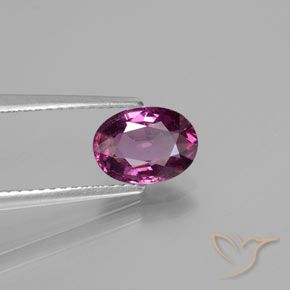 Granato rodolite Viola scuro naturale da 1.50 ct, Ovale, VS