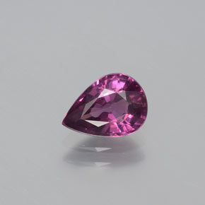 Granato Rodolite Rosso lampone naturale da 1.37 ct, Forma a pera, VS