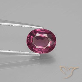 1.64ct Naturale Magenta-Rosa Granato rodolite, Ovale, VS
