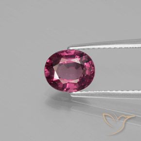 Granato rodolite Magenta-Rosa naturale da 1.64 ct, Ovale, VS