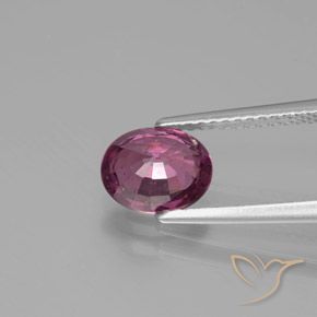 Granato rodolite Magenta-rosa intenso Deep naturale da 1.62 ct, Ovale, VS