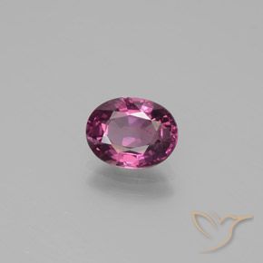Granato rodolite Rosa intenso Bacca Viola naturale da 1.40 ct, Ovale, VS