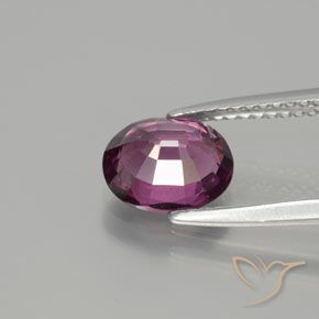Granato rodolite Viola rossastro naturale da 1.79 ct, Ovale, VS