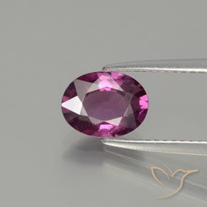 1.65ct Naturale Viola scuro Granato rodolite, Ovale, VS