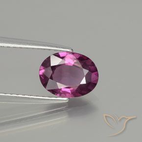 Granato rodolite Viola scuro naturale da 1.65 ct, Ovale, VS