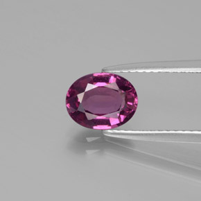 Granato rodolite naturale porpora da 1,51 ct, taglio ovale, VS