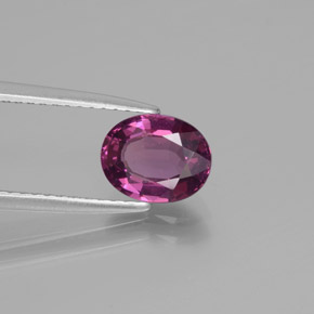 Granato rodolite naturale porpora da 1,51 ct, taglio ovale, VS
