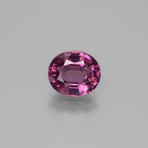 Granato Rodolite Viola medio-scuro naturale da 1.71 ct, Taglio ovale, VVS-VS