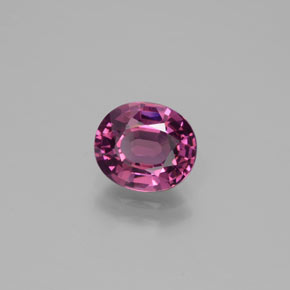 Granato Rodolite Viola medio-scuro naturale da 1.71 ct, Taglio ovale, VVS-VS
