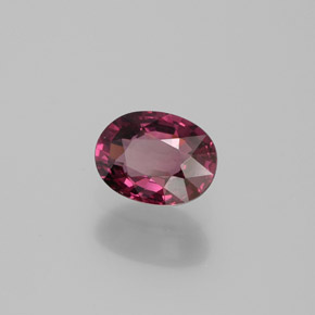 Granato Rodolite Rosso lampone naturale da 1.77 ct, Taglio ovale, VVS-VS