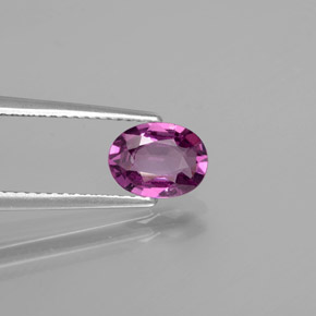 Granato Rodolite Rosso lampone naturale da 1.18 ct, Taglio ovale, VS