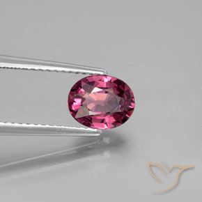 Granato rodolite Viola medio naturale da 1.45 ct, Ovale, VVS-VS