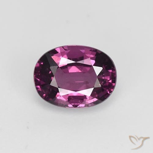1.41ct Naturale Viola scuro Granato rodolite, Ovale, VS