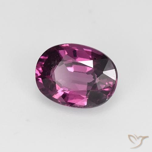 Granato rodolite Viola scuro naturale da 1.41 ct, Ovale, VS