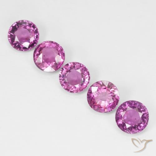 3.41ctw Naturale Rosa violetto Granato rodolite, Rotondo, VS