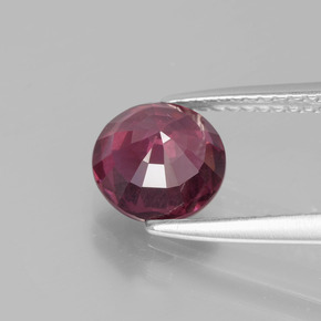 Granato rodolite naturale rosso da 2,06 ct, taglio rotondo, VS