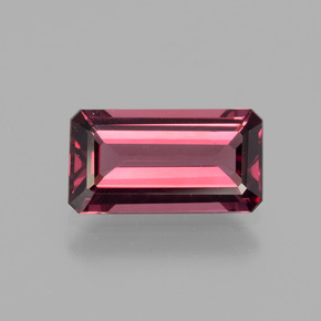 Granato rodolite naturale rosso da 2,32 ct, taglio smeraldo, VVS-VS