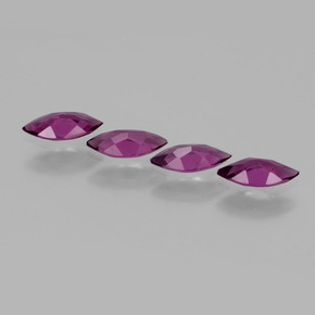 Gemme di Granato Rodolite Rosso lampone naturale da  ct, Taglio marquise, VS