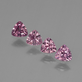 Granato rodolite naturale rosa da  ct, trillion, VS