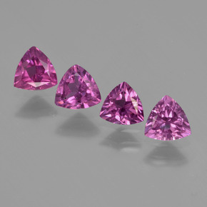 Granato rodolite naturale rosso da  ct, trillion, VS