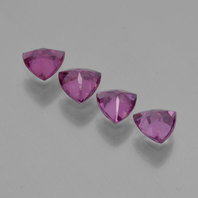 Granato rodolite naturale rosso da  ct, trillion, VS
