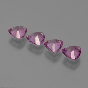 Granato rodolite naturale rosa da  ct, trillion, VS