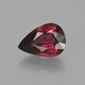 Granato rodolite naturale rosso da 2,60 ct, taglio a pera, VS