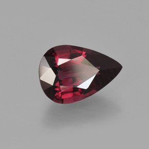 Granato rodolite naturale rosso da 2,60 ct, taglio a pera, VS