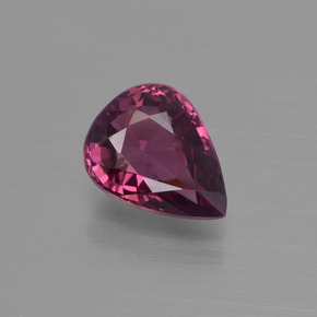 Granato rodolite naturale rosso da 1,49 ct, taglio a pera, VVS-VS