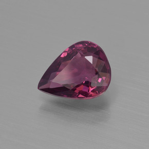 Granato rodolite naturale rosso da 1,49 ct, taglio a pera, VVS-VS