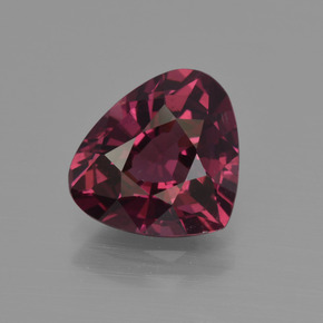 Granato Rodolite Rosso lampone naturale da 3.25 ct, Forma a pera, VVS-VS