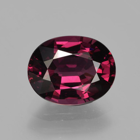 Granato rodolite naturale rosso da 2,11 ct, taglio ovale, VVS