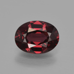 Granato rodolite naturale rosso da 1,54 ct, taglio ovale, VS