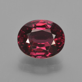 Granato rodolite naturale rosso da 2,62 ct, taglio ovale, VS
