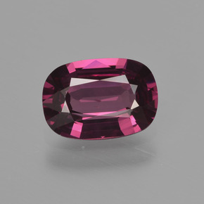 Granato Rodolite Rosso lampone naturale da 1.31 ct, Taglio a cuscino, VS