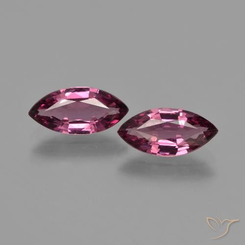 Granato rodolite naturale porpora da 2,30 ct, marchesa, VS