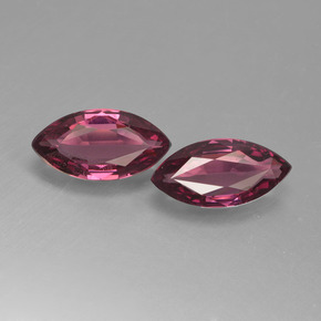 Gemme di Granato Rodolite Rosso lampone naturale da  ct, Taglio marquise, VS