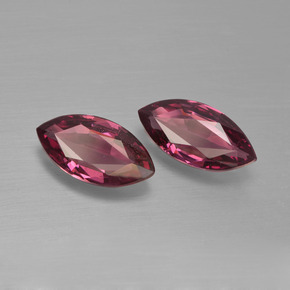 Gemme di Granato Rodolite Rosso lampone naturale da  ct, Taglio marquise, VS