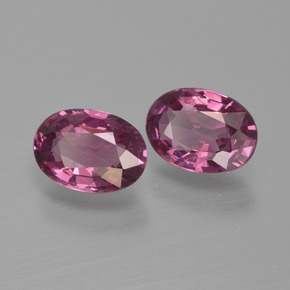 Granato rodolite naturale porpora da 1,88 ct, taglio ovale, VS