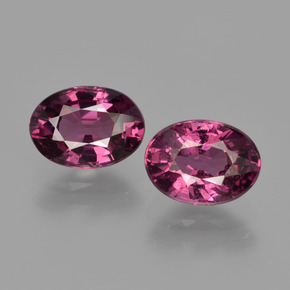 Gemme di Granato Rodolite Rosso lampone naturale da 2.32 ct, Taglio ovale, VS