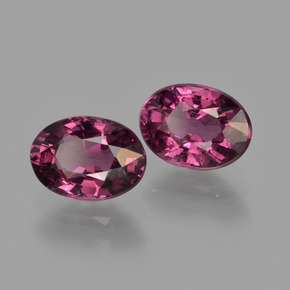 Gemme di Granato Rodolite Rosso lampone naturale da 2.32 ct, Taglio ovale, VS
