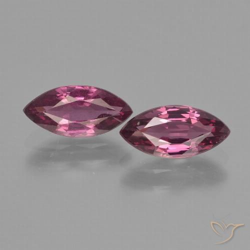 Gemme di Granato rodolite Magenta-Rosa naturale da 1.87 ct, Taglio marquise, VS