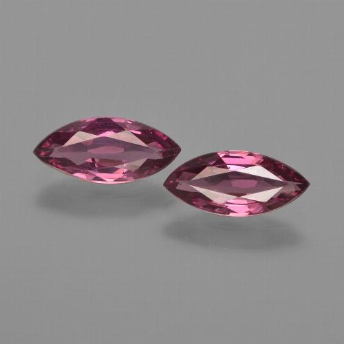 Gemme di Granato Rodolite Rosa Bacca Viola naturale da 1.98 ct, Taglio marquise, VS