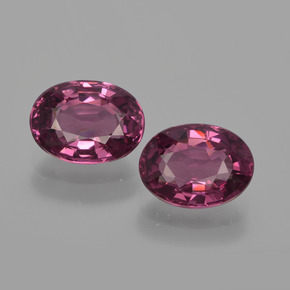 Granato rodolite naturale porpora da 2,42 ct, taglio ovale, VVS-VS
