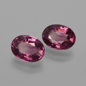 Granato rodolite naturale porpora da 2,42 ct, taglio ovale, VVS-VS