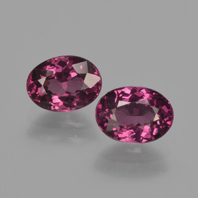 Granato rodolite naturale porpora da 2,52 ct, taglio ovale, VS