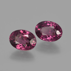 Granato rodolite naturale porpora da 2,52 ct, taglio ovale, VS