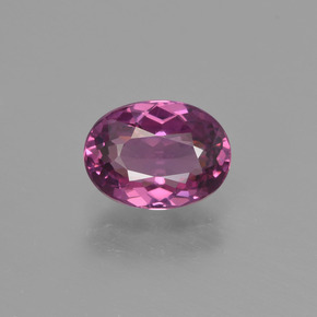 Granato Rodolite Rosso lampone naturale da 1.22 ct, Taglio ovale, VVS-VS